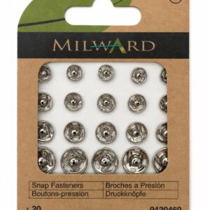 Milward 9420469 drukknopen metaalkleur 20 stuks