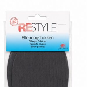 Restyle elleboogstukken donkergrijs rib